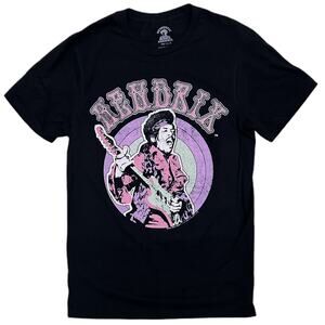 Jimi Hendrix Men's T-Shirt Genuine Merch Vintage Distressed Print Tee in Black